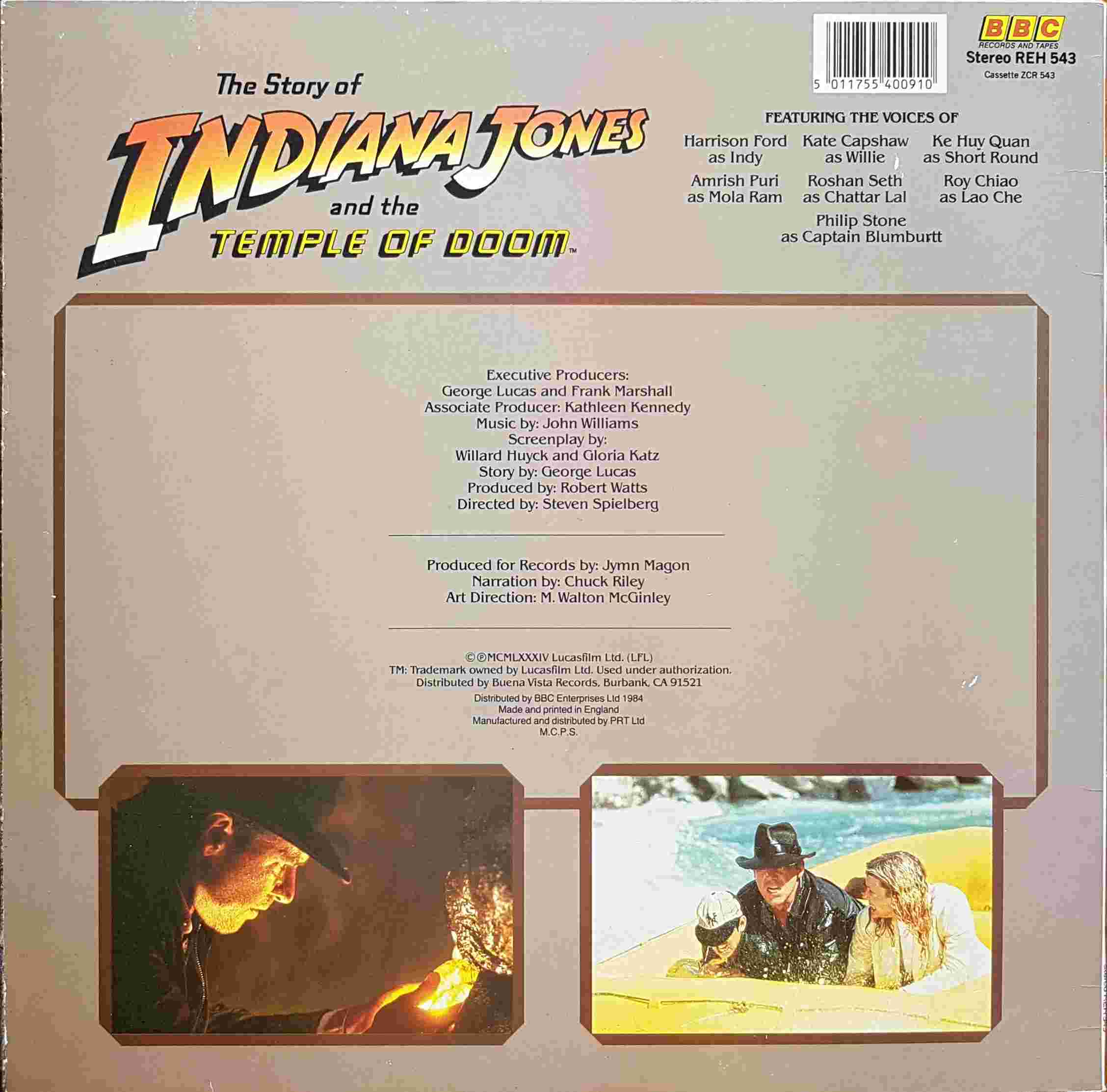 Picture of REH 543 Indiana Jones and the temple of doom by artist John Williams from the BBC records and Tapes library